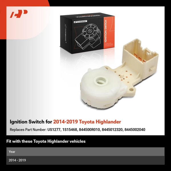 Ignition Switch for 2014-2019 Toyota Highlander