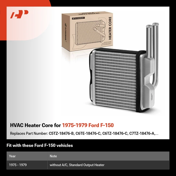 HVAC Heater Core for 1975-1979 Ford F-150