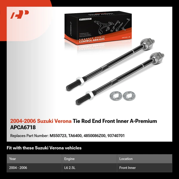 2004-2006 Suzuki Verona Tie Rod End Front Inner A-Premium APCA6718