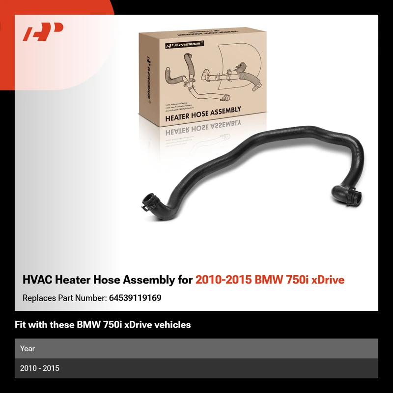 HVAC Heater Hose Assembly for 2010-2015 BMW 750i xDrive