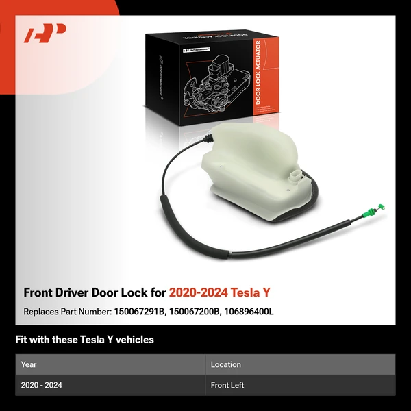 Front Driver Door Lock for 2020-2024 Tesla Y