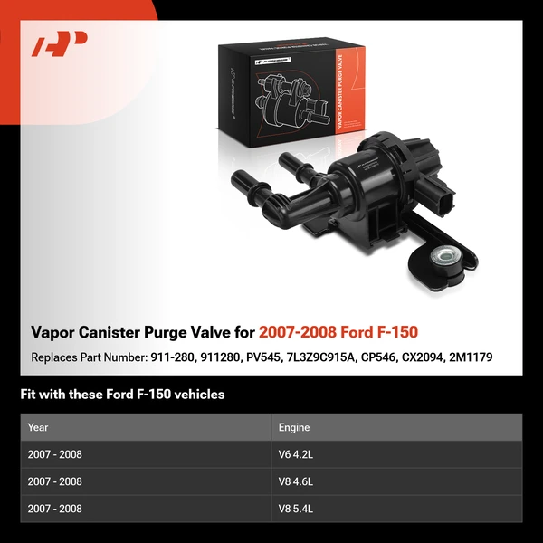 Vapor Canister Purge Valve for 2007-2008 Ford F-150