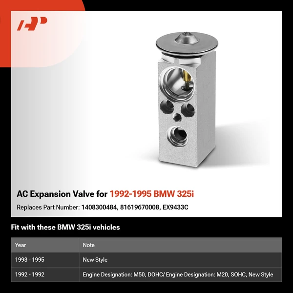 AC Expansion Valve for 1992-1995 BMW 325i