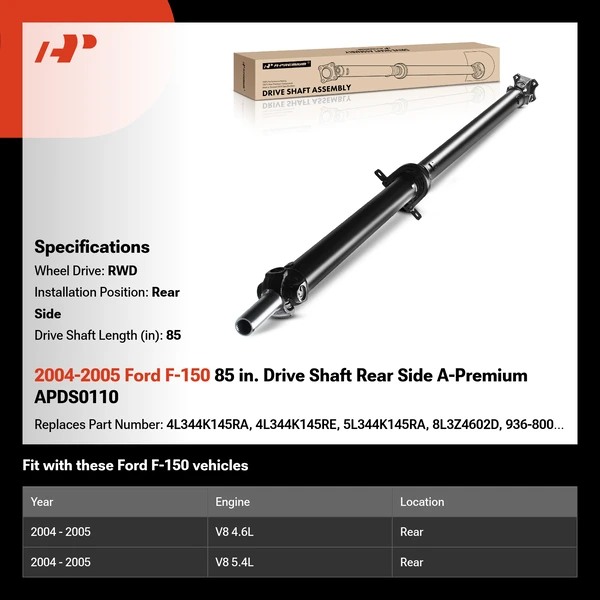2004-2005 Ford F-150 85 in. Drive Shaft Rear Side A-Premium APDS0110