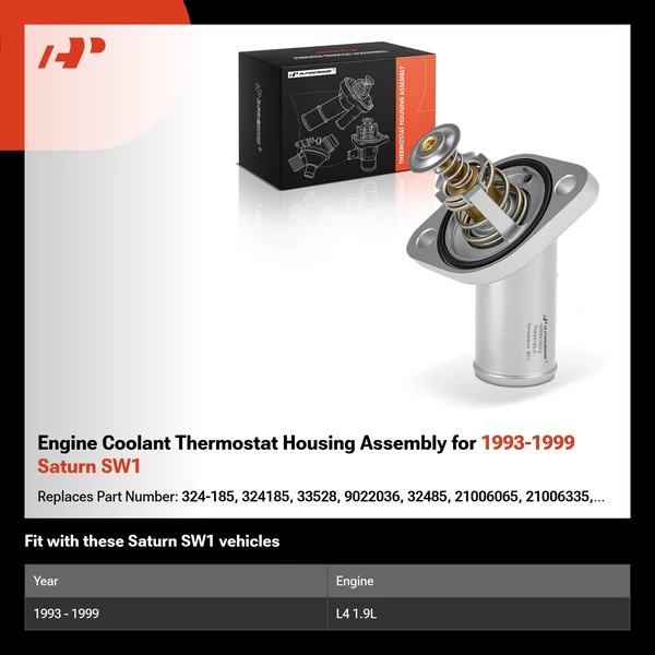 Engine Coolant Thermostat Housing Assembly for 1993-1999 Saturn SW1