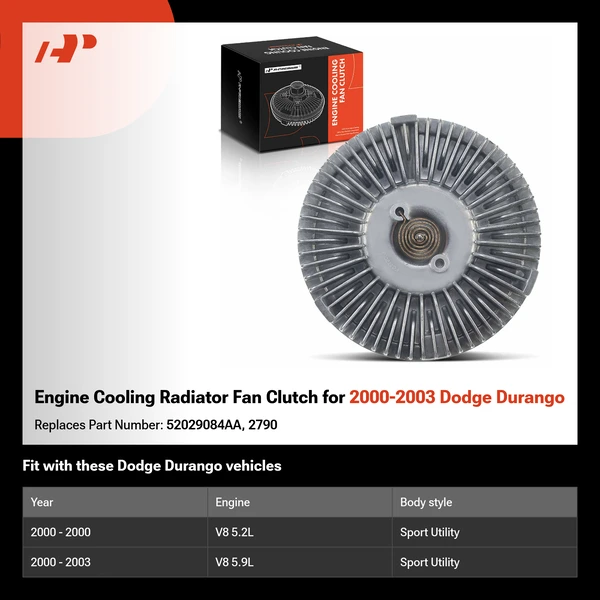Engine Cooling Radiator Fan Clutch for 2000-2003 Dodge Durango