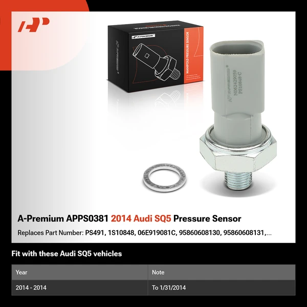 A-Premium APPS0381 2014 Audi SQ5 Pressure Sensor