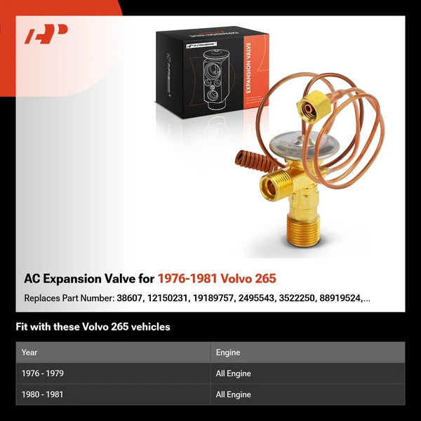 AC Expansion Valve for 1976-1981 Volvo 265