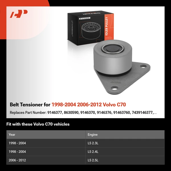Belt Tensioner for 1998-2004 2006-2012 Volvo C70