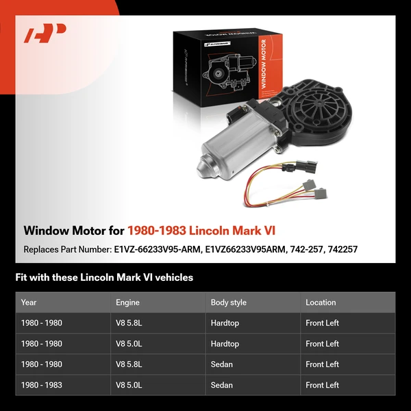 Window Motor for 1980-1983 Lincoln Mark VI