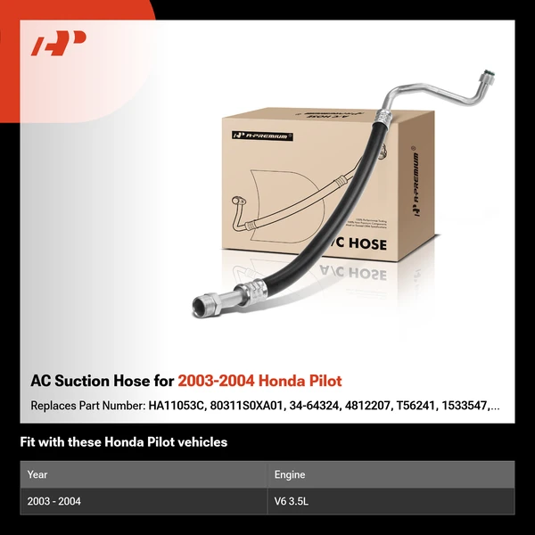 AC Suction Hose for 2003-2004 Honda Pilot