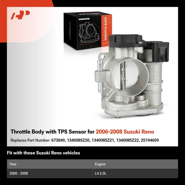 Throttle Body with TPS Sensor for 2006-2008 Suzuki Reno
