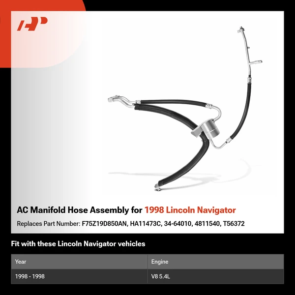 AC Manifold Hose Assembly for 1998 Lincoln Navigator