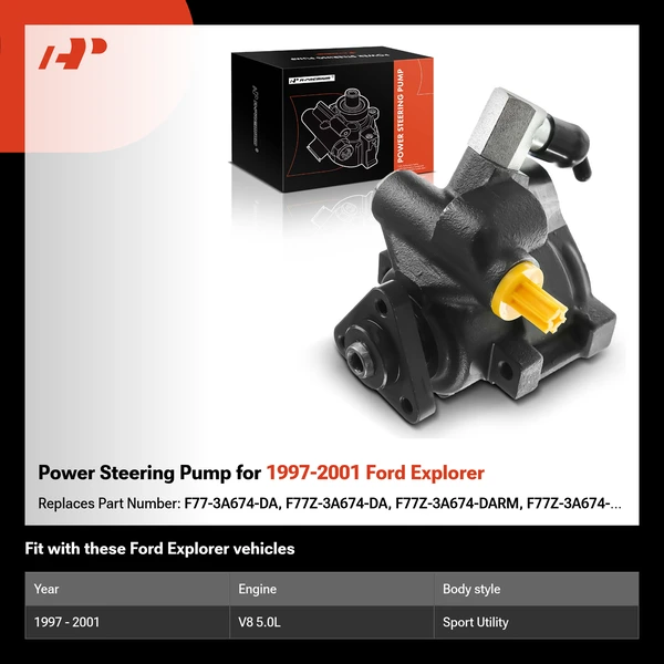 Power Steering Pump for 1997-2001 Ford Explorer