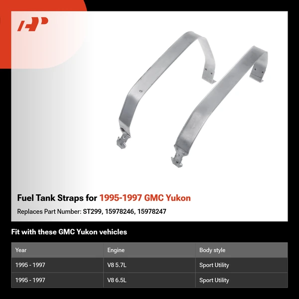 Fuel Tank Straps for 1995-1997 GMC Yukon