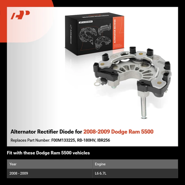 Alternator Rectifier Diode for 2008-2009 Dodge Ram 5500