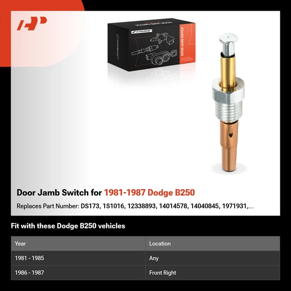 Door Jamb Switch for 1981-1987 Dodge B250
