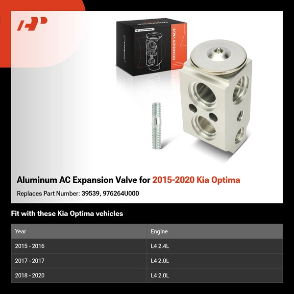 Aluminum AC Expansion Valve for 2015-2020 Kia Optima