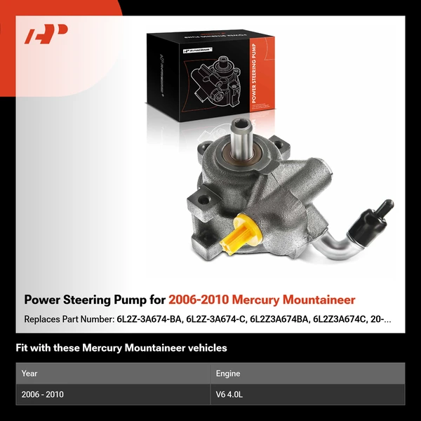 Power Steering Pump for 2006-2010 Mercury Mountaineer