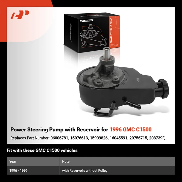 Power Steering Pump with Reservoir for 1996 GMC C1500