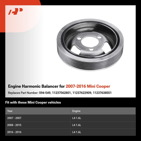 Engine Harmonic Balancer for 2007-2016 Mini Cooper