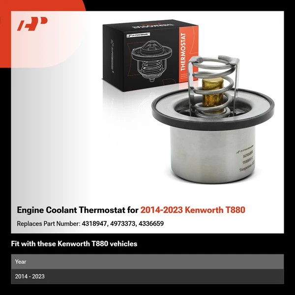 Engine Coolant Thermostat for 2014-2023 Kenworth T880