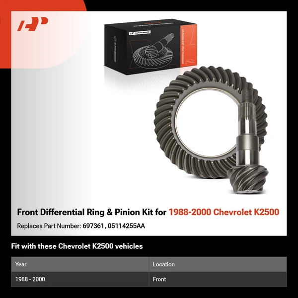 Front Differential Ring & Pinion Kit for 1988-2000 Chevrolet K2500