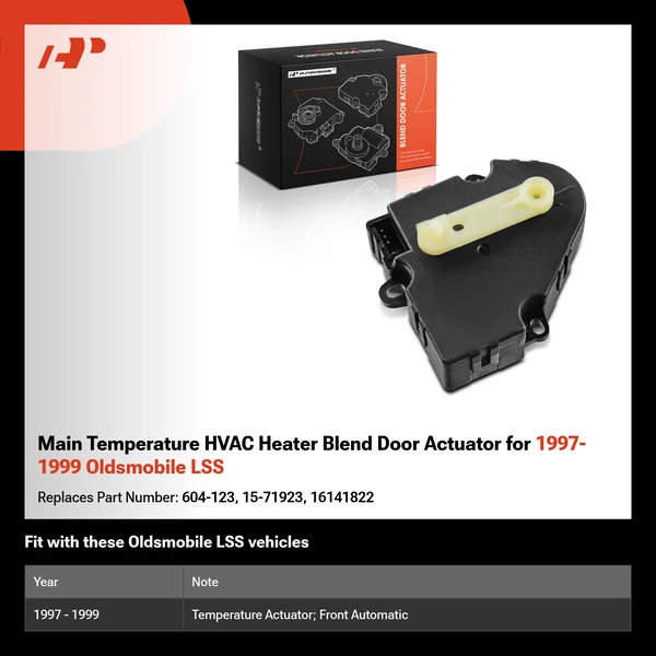 Main Temperature HVAC Heater Blend Door Actuator for 1997-1999 Oldsmobile LSS