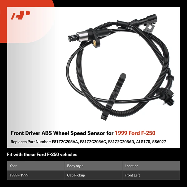 Front Driver ABS Wheel Speed Sensor for 1999 Ford F-250