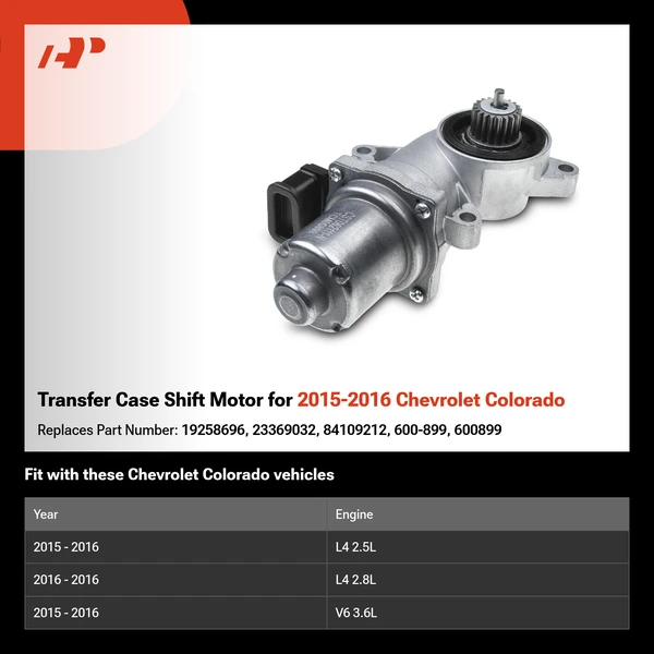 Transfer Case Shift Motor for 2015-2016 Chevrolet Colorado