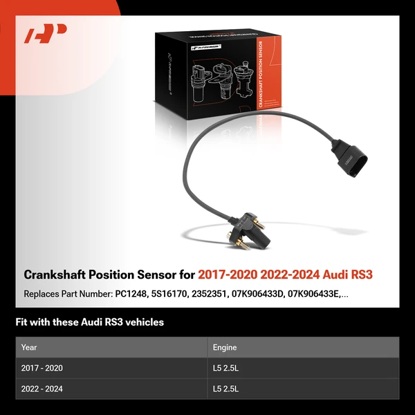 Crankshaft Position Sensor for 2017-2020 2022-2024 Audi RS3