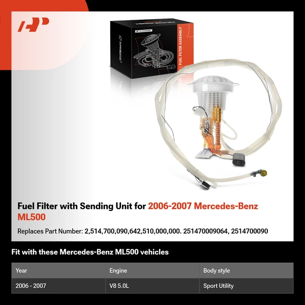 Fuel Filter with Sending Unit for 2006-2007 Mercedes-Benz ML500