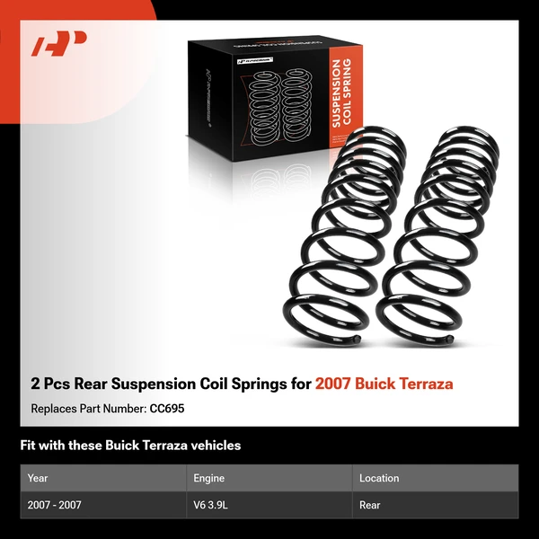 2 Pcs Rear Suspension Coil Springs for 2007 Buick Terraza