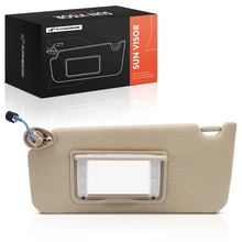 Driver Beige Sun Visor with Mirror & Light for 2008-2017 Honda Accord