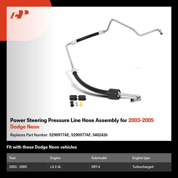 Power Steering Pressure Line Hose Assembly for 2003-2005 Dodge Neon