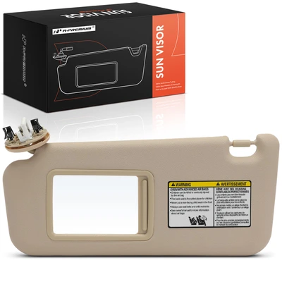 Driver Beige Sun Visor with Mirror