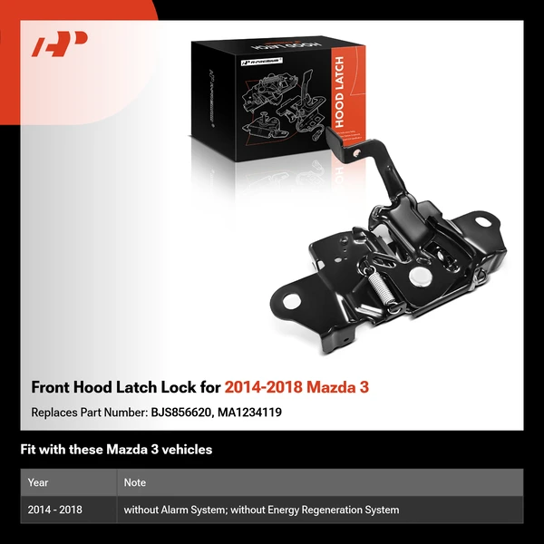 Front Hood Latch Lock for 2014-2018 Mazda 3