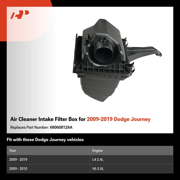 Air Cleaner Intake Filter Box for 2009-2019 Dodge Journey
