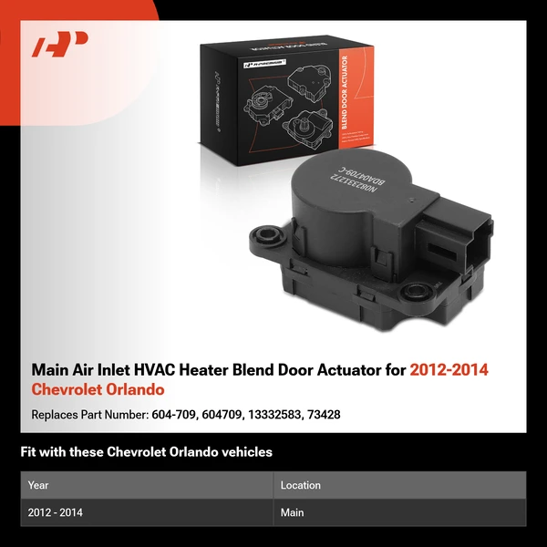 Main Air Inlet HVAC Heater Blend Door Actuator for 2012-2014 Chevrolet Orlando