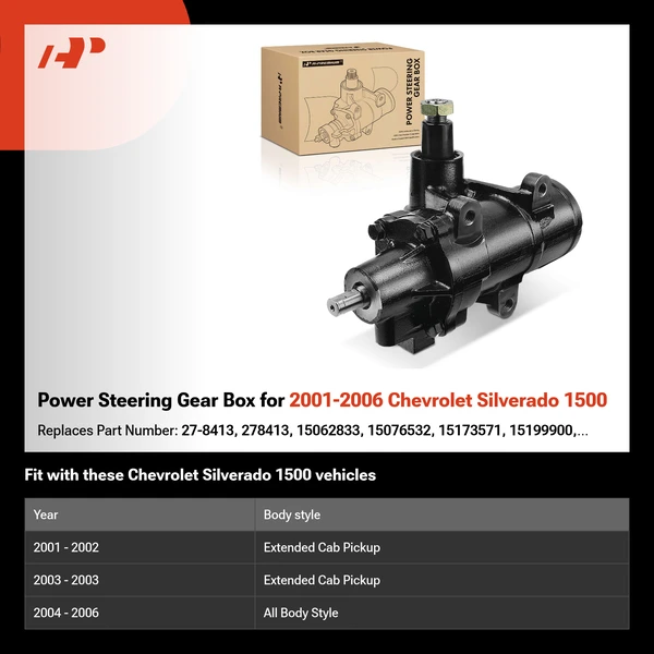 Power Steering Gear Box for 2001-2006 Chevrolet Silverado 1500