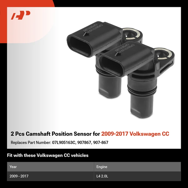 2 Pcs Camshaft Position Sensor for 2009-2017 Volkswagen CC