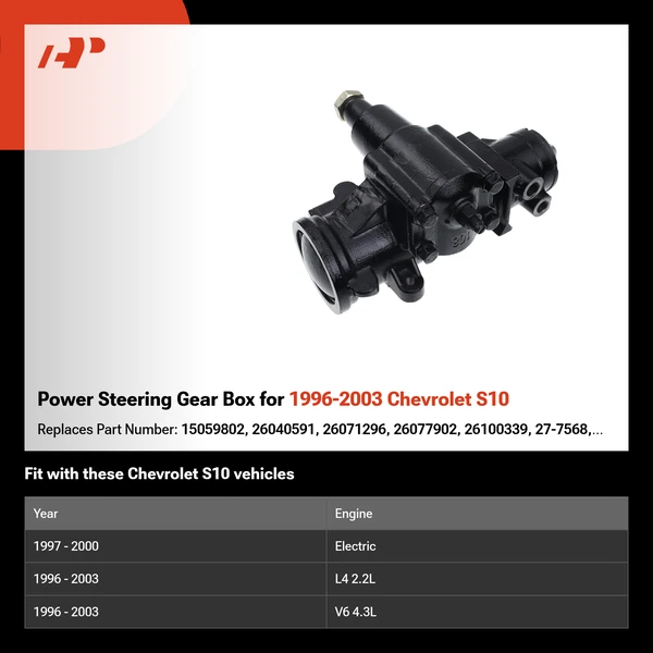 Power Steering Gear Box for 1996-2003 Chevrolet S10