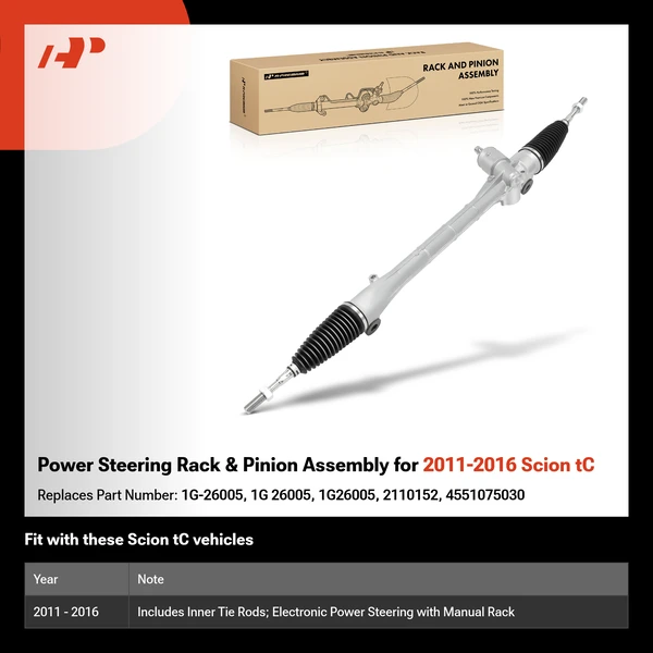 Power Steering Rack & Pinion Assembly for 2011-2016 Scion tC