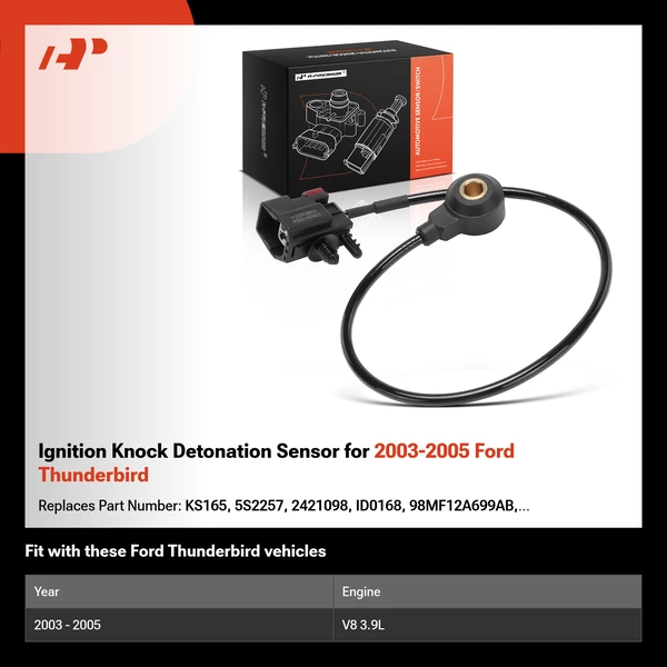 Ignition Knock Detonation Sensor for 2003-2005 Ford Thunderbird