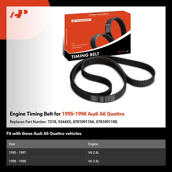 Engine Timing Belt for 1995-1998 Audi A6 Quattro