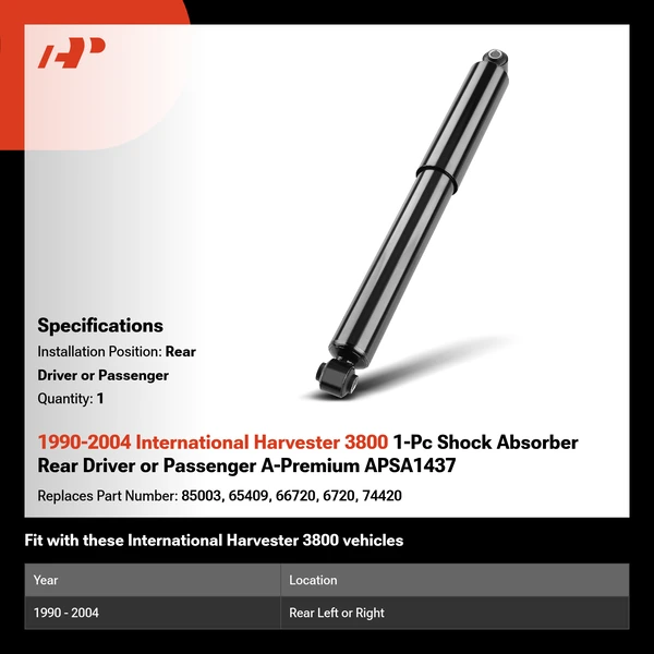 1990-2004 International Harvester 3800 1-Pc Shock Absorber Rear Driver or Passenger A-Premium APSA1437