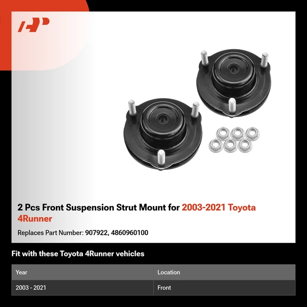2 Pcs Front Suspension Strut Mount for 2003-2021 Toyota 4Runner