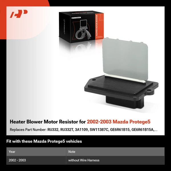Heater Blower Motor Resistor for 2002-2003 Mazda Protege5