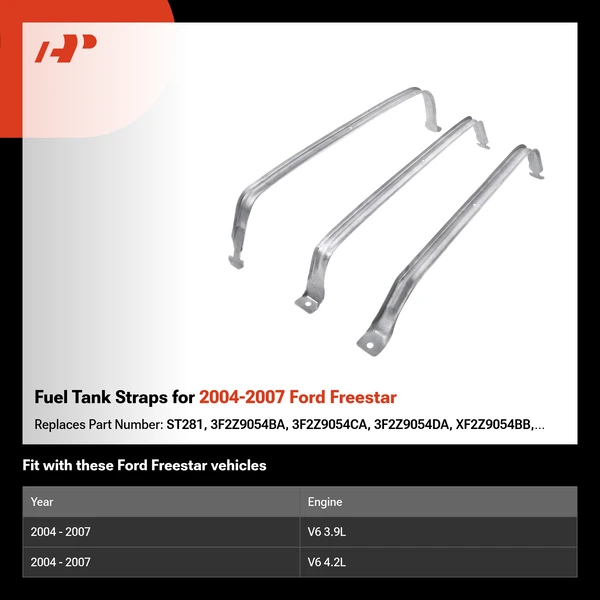 Fuel Tank Straps for 2004-2007 Ford Freestar