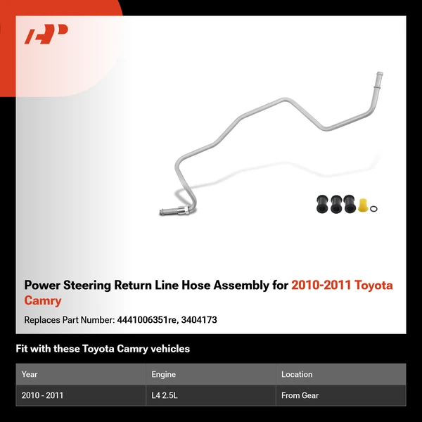 Power Steering Return Line Hose Assembly for 2010-2011 Toyota Camry